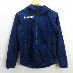 D■アスレタ/ATHLETA ロゴプリント ウィンドブレーカー JKT【S】紺/MENS/86【中古】のサムネイル