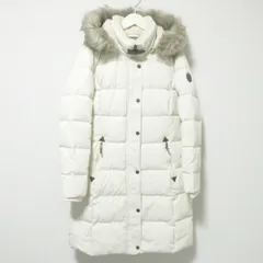 美品 LAUREN RALPH LAUREN ローレンラルフローレン フード2WAY ダウンコート S ホワイト レディース 古着 中古 USED