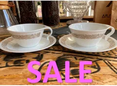 ヴィンテージコレール　ウッドランド　カップ&ソーサー　ペア　SALE