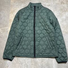 Timberland キルティングジャケット Msize グリーン パファージャケット 緑  ナイロン  ティンバーランド  古着