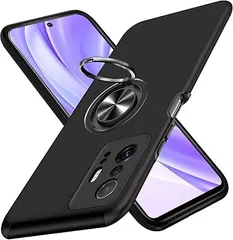 GTUJWN Xiaomi 11T Pro ケース Xiaomi 11T ケース リング付き TPU 耐衝撃 スマホケース 車載対応ホルダー対応 スタンド機能 軽量 薄型 シャオミ11T Pro ケース カメラ保護 衝撃吸収 指紋防止 黄変のサムネイル