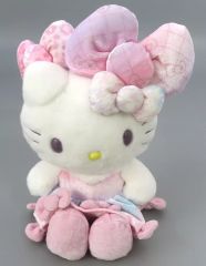 ハローキティ 50周年 バーズデー ぬいぐるみ リボン ドレス 豪華