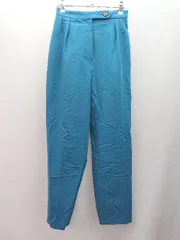 ◇ Mila Owen ウエストゴム センタープレス ワンタック テーパードパンツ サイズ0 ブルー レディース E  【1310130038927】