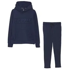 スボルメ(SVOLME) ジュニア ストレッチ裏毛BIGフーディー・パンツ上下セット 130cm 183-87901 183-88002 032 ネイビー