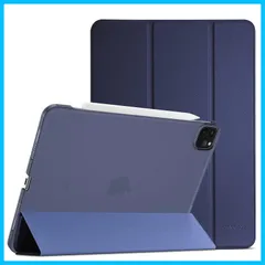 【人気商品】ProCase iPad Pro 11 ケース 第4/3/2/1世代に適用（2022 2021 2020 2018)、[Apple Pencilのペアリングと充電に対応] 三つ折り スタンド スマートカバー - ネイビー