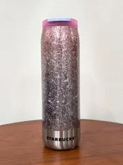 【新品未使用】スタバ　カンシェイプステンレスボトルクラックパープルグラデーション473ml