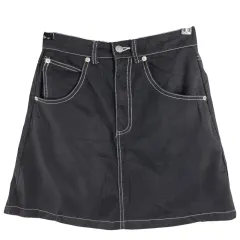 SPINNS 黒 ミニスカート 24 インチ デニム スカート