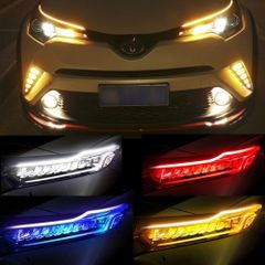 12V 極薄 シーケンシャルウィンカー 流れるウィンカー LEDテープ LEDシリコンチューブ オープニング付 ホワイト/アンバー アイスブルー/アンバー レッド/アンバー 60cm 2本