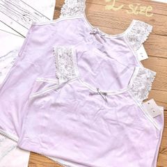 パステルパープルキャミソール(L)２点セット  R27
