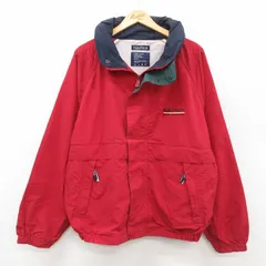 XL/古着 ノーティカ 長袖 ブランド ナイロン ジャケット メンズ 90s ワンポイントロゴ ラグラン 大きいサイズ 赤 レッド 内側メッシュ 25se