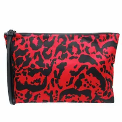 【極美品】アレキサンダーマックイーン クラッチバッグ スカル ストーン レッド 極美品】アレキサンダーマックイーン クラッチバッグ スカル