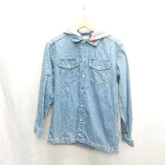 ◇ ⊂ MILKFED. ミルクフェド 異素材パーカー取り外し可能 長袖 ジャケット サイズS ブルー レディース E  【1412090045080】のサムネイル