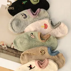 セール☆ワンポイントスニーカー靴下5足セット レディース ソックス スニーカーソックス くるぶしソックス 可愛い 新品未使用