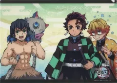 【中古】クリアファイル 竈門炭治郎＆嘴平伊之助＆我妻善逸(横型/伊之助いのししの面抱え) 雑誌イラストシリーズレイヤードクリアファイル11 「劇場版 鬼滅の刃 無限列車編」