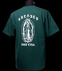 Greaser グリーサー Tシャツ (POR VIDA) カラー：グリーン 6,050円(内税)