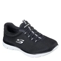 【送料無料】 スケッチャーズ レディース スニーカー シューズ Mesh Bungee Slip-On W Memory Foam Low-Top Trainers Womens Black/White