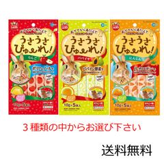マルカン うさうさぴゅーれ りんご、パパイヤ、にんじんの3種からお選び下さい。 10g×5本入×1袋 ミニマルランド うさぎ モルモット ハムスター モモンガ チンチラ デグー 小動物