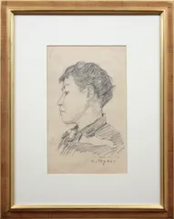 金田新治郎　婦人像　Ｆ4号　油彩画　真作 金田新治郎 婦人像 F4号 油彩画 真作 - メルカリ