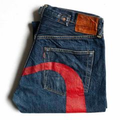 【雰囲気抜群/濃紺】EVISU 【LOT.2004 デニムパンツ】36×35 エビス ジーンズ カモメ 25040979