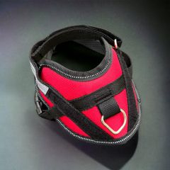 ハーネス　簡単装着　調整可能　小型犬(レッド、XS)