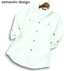 semantic design セマンティック デザイン 春夏 ムラ 総柄★ 7分袖 スリム ワーク シャツ Sz.S　メンズのサムネイル