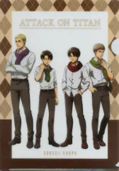 【中古】クリアファイル 集合(マフラー着用ver.) 描き下ろしイラスト A4クリアファイル 「進撃の巨人」