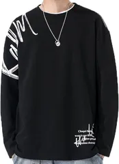 tシャツ メンズ 秋服 長袖 無地 おしゃれ 丸襟 大きいサイズ メンズ ファッション 柔らかいruilang22