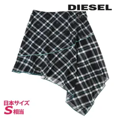 DIESEL スカート デニム切替チェックブークレミニスカート 25サイズ DIESEL スカート デニム切替チェックブークレミニスカート 25