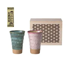 美濃窯変 タンブラーペア 木箱入 1-2-0247