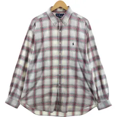 古着 ラルフローレン Ralph Lauren BLAKE 長袖 ボタンダウンチェックシャツ メンズXL相当/eaa547402
