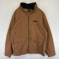 古着 コロンビア Columbia ワークジャケット ダックジャケット ワンポイントロゴ 4ポケット カバーオール フルジップ M  ベージュ メンズ