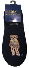 未使用 ポロ ラルフローレン フットカバー　ソックス　靴下　ポロベア　ネイビー　紺 23-25cm　レディース プレスプリングベア かかと滑り止め付き 深履き カバーソックス POLO RALPH LAUREN