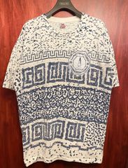 希少 MADE IN USA製 90s FRUIT OF THE LOOM × U.S. SPACE ROCKET CENTER 総柄プリントTシャツ ホワイト XXLサイズ