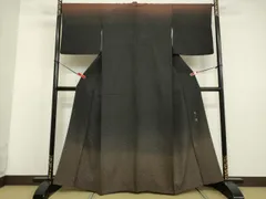 平和屋着物●金彩友禅作家　堤順三　訪問着　箔散らし文　暈し染め　黒地　金彩　正絹　逸品　DAAV1520tw
