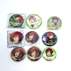 【★加古川物流】【中古品】あんさんぶるスターズ Switch 逆先夏目 中国限定 花窓缶 シャッフル 3周年 5周年 ローソン ホログラム 缶バッジ 色々 9個セット 【710】