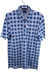 le coq sportif(ルコックスポルティフ) ポロシャツ 青チェック メンズ L ゴルフ用品 2501-0154 中古