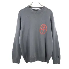 カステルバジャック イタリア製 長袖 クルーネック ニット セーター 52 グレー JC de CASTELBAJAC メンズ 古着 【231222】