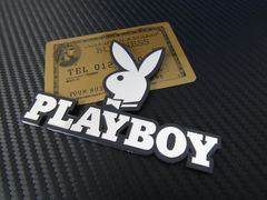 ●懐かしのPLAYBOY プレイボーイ 軽量ABS製 凹凸仕様 クロームメッキ仕様 エンブレム 新品！