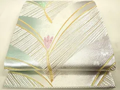 平和屋着物◎六通柄袋帯　松葉文　金銀糸　逸品　DAAH9825tw