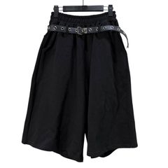 P.O.S BELT SWEAT WIDE SHORTS BLACK