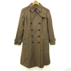 ミッシェルクラン トレンチコート アウター ロングコート レディース 38サイズ ブラウン MICHEL KLEIN 【中古】