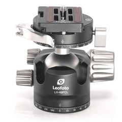 Leofoto(レオフォト) LH-40PCL 自由雲台［3/8,1/4インチ対応｜ボール径40mm｜レバータイプ｜ダブルパンニング｜プレートNP-60付属｜アルカスイス互換］