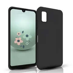 AQUOS wish3 ケース マットブラック【携帯便利 ストラップホール付き】AQUOS wish3 SH-53D 対応 カバー 超薄型 軽量 擦り傷防止 落下防止 滑り止め TPUケース 指紋防止 ワイヤレス充電対応 1