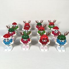 M&M Candy Container　エムアンドエムズ　ディスペンサー　トナカイ　サンタ　ヴィンテージ　アンティーク　アメトイ