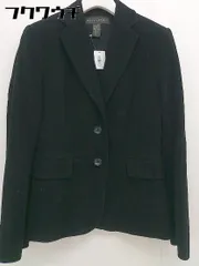 ◇ BANANA REPUBLIC 肩パット入り 2B シングル 長袖 テーラードジャケット サイズ 2 ブラック レディース  【1110140004673】