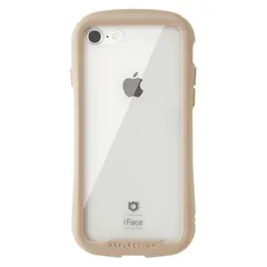 iFace Reflection iPhone SE(第3世代/第2世代)/8/7 ケース クリア 強化ガラス (ベージュ)【アイフォンカバー 透明 耐衝撃 米国MIL規格取得 ストラップホール付き】