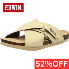 新品‼️ 定価 4,180円 エドウィン EDWIN EW9302 ベージュ サンダル コンフォート ツッカケ 靴 メンズ メンズシューズ コンフォートサンダル EW9302 EW-9302 25 26 27 28 cmのサムネイル