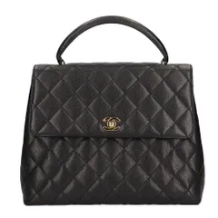 シャネル マトラッセ ハンドバッグ キャビアスキン A12397 ブラック レディース  CHANEL  中古 シャネル