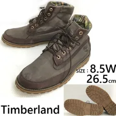 美品★Timberland/ティンバーランド★3127R/内側チェック柄/レースアップブーツ【8.5W/size:26.5/茶/brown】アウトドア/Shoes◆bZ-193