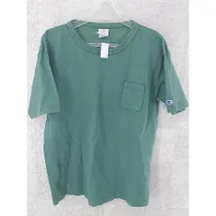 ◇ Champion チャンピオン ＵＳＡ聖 無地 半袖 Tシャツ カットソー Ｌ グリーン #  【1002797318015】